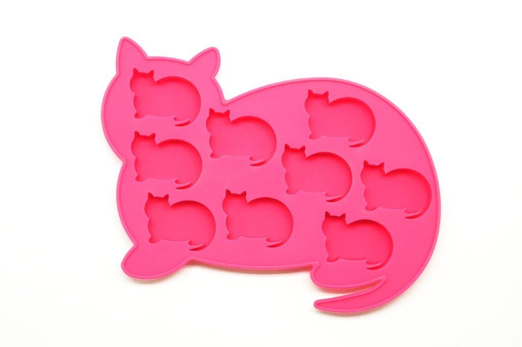 Oralade Silicone Ice Cube Tray - Cat Pink